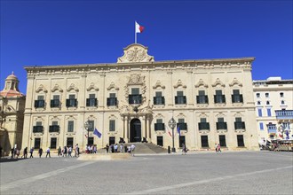 Auberge de Castille palace in city centre of Valletta, Malta completed in 1744