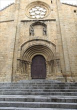 Door of old cathedral, Cathedral Vieja, Plasencia, Caceres province, Extremadura, Spain, Europe