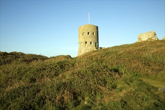 Eighteenth century loophole 'martello' tower number 5, L'Ancresse, Guernsey, Europe