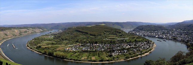 The Rhine bend near Boppard, Rhineland-Palatinate