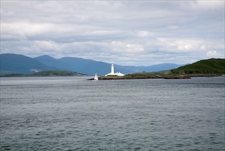 Lismore lighthouse on Eilean Musdile, Firth of Lorne, entrance to Loch Linnhe designed by Robert