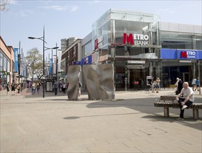 People shopping in pedestrianised central business district, Canal Walk, Swindon, Wiltshire,