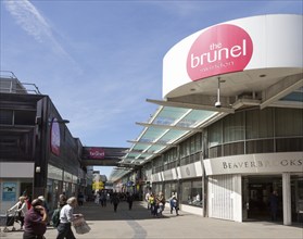 Brunel Centre pedestrianised street from Regent Street, town centre of Swindon, Wiltshire, England,