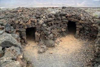 Ruins of pre-Spanish Mahos village, Poblado de la Atalayita, Pozo Negro, Fuerteventura, Canary