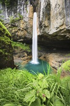 Waterfall on the Klausen Pass, Glarus, Switzerland, Europe