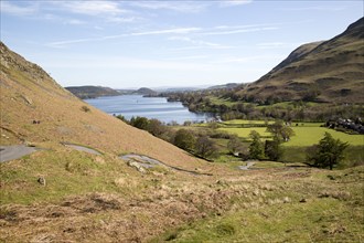 Lake Ullswater, Howtown, Lake District national park, Cumbria, England, UK