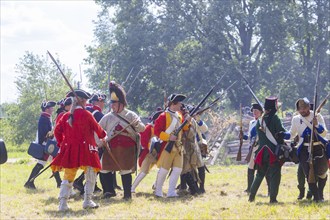 The Great Encampment near Mühlberg, also known as the Lustlager von Zeithain, was a grandiose troop