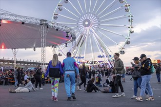 Adenau, Germany, 8 June 2024: Fans at the Rock am Ring Festival. The festival takes place at the