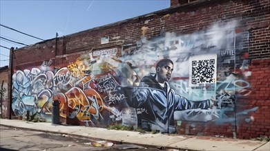 AI generated street art graffiti tour featuring immersive murals and interactive elements in