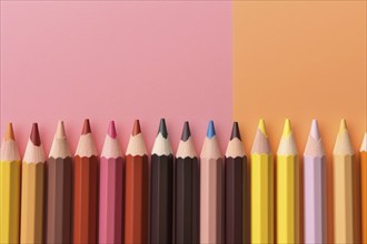 Colorful pencils. KI generiert, generiert, AI generated