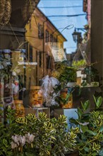 Reflection in a delicatessen, Tourism, Travel, Reflection, Holiday, Travel, Tourism, Italy, Europe