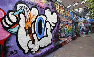 Graffiti Street, Street Art, Ghent, Flanders, Belgium, Europe