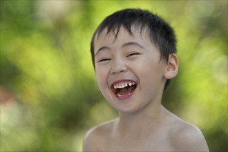 Child, boy, 5 years, portrait, multiethnic, laughs, joy, joie de vivre, Stuttgart,