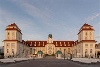 Spa hotel in Binz shortly in front of sunrise, Binz, Island of Rügen, Mecklenburg-Vorpommern,