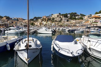 Coastal town of Port de Sóller in the north-west of the island, near Alconàsser, Serra de