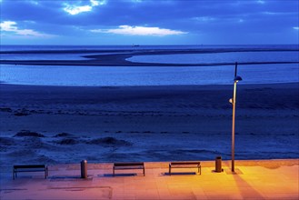 Beach promenade, west beach, beach walk, beach, island, East Frisia, winter, season, autumn, Lower