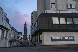 Architecture, New Lighthouse, North Sea Clinic, North Sea island of Borkum, East Frisia, Lower