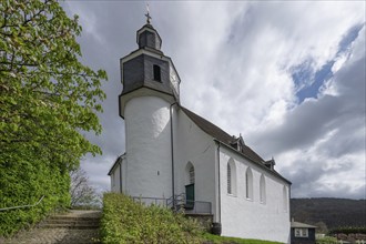 Protestant church, the tower was a former castle tower and prison, built in 1389, Freudenberg,