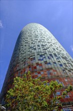 Torre Glories, alias Torre Agbar, Barcelona, Catalonia, Spain, Europe