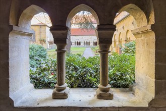 Cloister in the cathedral garden, religion, Christian tower, building, architecture, cathedral,