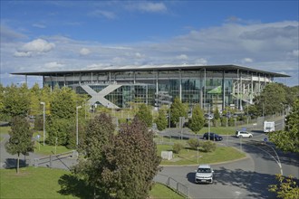 VfL Wolfsburg's Volkswagen Arena football stadium, Wolfsburg, Lower Saxony, Germany, Europe