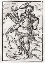 Der Tod holt den Koch aus Der Todten Tanz oder Der Totentanz, Basel 1843, Death comes for the Cook