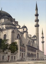 Süleymaniye Camii (Mosque), Constantinople, Turkey, Historical, digitally restored reproduction