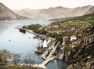 Cattaro, today Kotor, general view, Dalmatia, now Montenegro, Austro-Hungary, digitally restored