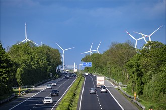 RWE Windpark Jüchen A44n, Windpark Garzweiler, at the Garzweiler opencast lignite mine, on the A44