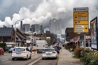 Dormagener Straße in Niederaussem, lignite-fired power station, RWE Power AG Niederaussem power