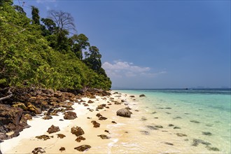 Dream beach Ao-niang on the island of Koh Kradan in the Andaman Sea, voted the most beautiful beach