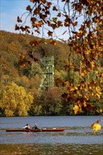 Lake Baldeney, on the western shore, Heisingen district, headframe of the former Carl Funke