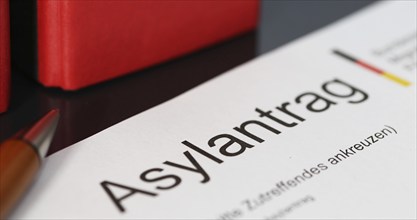 Symbolic image: Asylum application form in Germany