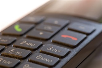 Close-up of a (landline) telephone