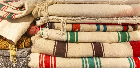 Woolen blankets, Dar al Hossoun hotel, Taroudant, Morocco, Sous Valley, Morocco, north Africa,