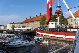 Frederiksholms Canal, former lightship Fyrskib No. XI, today catering, event location, Copenhagen,