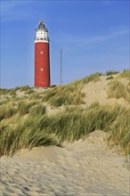 Eierland lighthouse with dunes, De Cocksdorp, Texel, West Frisian Islands, Province of North