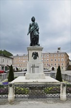 Mozart monument on Mozartplatz, Salzburg, Austria, Europe