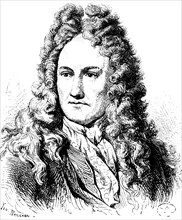 Portrait of Gottfried Wilhelm von Leibniz, philosopher, historian, mathematician, inventor of a