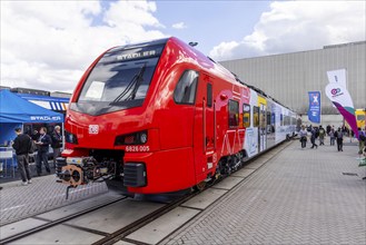 FLIRT Akku 3 XXL BEMU from the manufacturer Stadler Rail. Battery instead of diesel. InnoTrans 2024