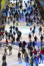 Ice rink at the Zollverein coking plant, Zollverein World Heritage Site, Essen, Germany, Europe