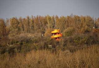 Sculpture Haldenzeichen, observation tower, Radbod spoil tip, part of the Lippepark in Hamm, 5