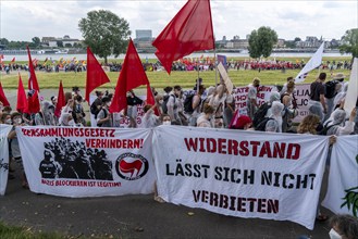 Demonstration against the planned assembly law in North Rhine-Westphalia, in Düsseldorf, various