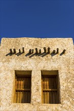 Traditional house made of clay in Souq Waqif in Doha, Arabic, architecture, Orient, oriental,