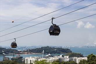 Cable car in the park in Singapore