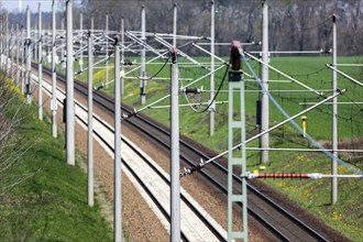 ICE route of the Deutsche Bahn, Ludwigsfelde, 21.04.2023