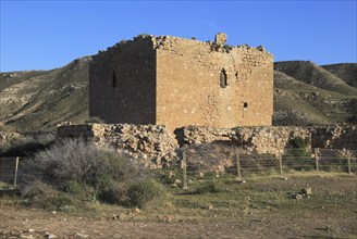 Torre de los Alumbres, Rodalquilar, Cabo de Gata national park, Almeria, Spain, Europe