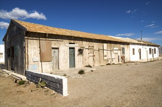 Workers housing at Las Salinas, La Almadraba de Monteleva, Cabo de Gata natural park, Nijar,