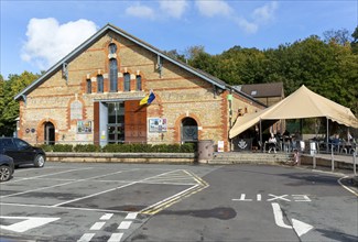 Cheese and Grain cafe and venue, Frome, Somerset, England, UK in converted industrial building