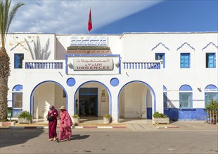 Hospital Art Deco architecture Spanish colonial building, Sidi Ifni, Morocco, North Africa, Africa